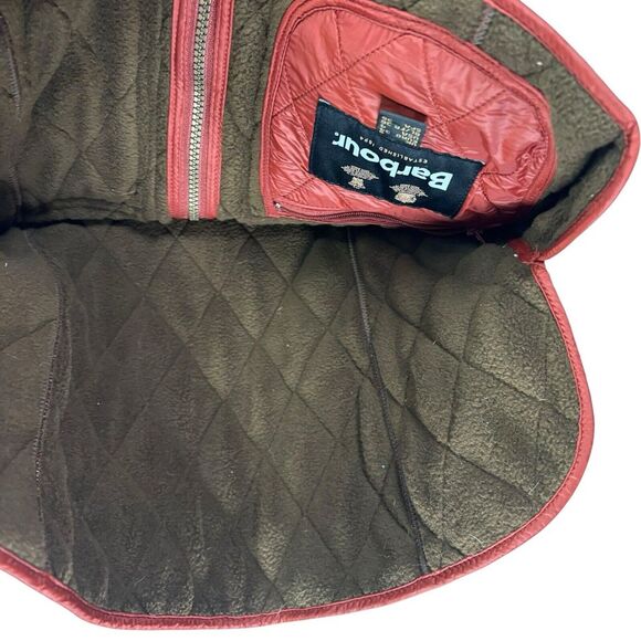 BARBOUR Wray Gilet Quilted Vest in Deep Claret Red Zip Snap Overlay Women's 4 - Picture 5 of 12